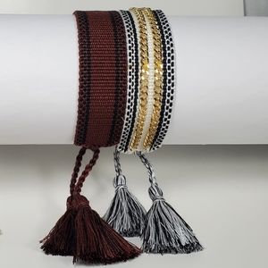 2 NEW LUXURY DESIGN WOVEN BUTTON CD BRACELET